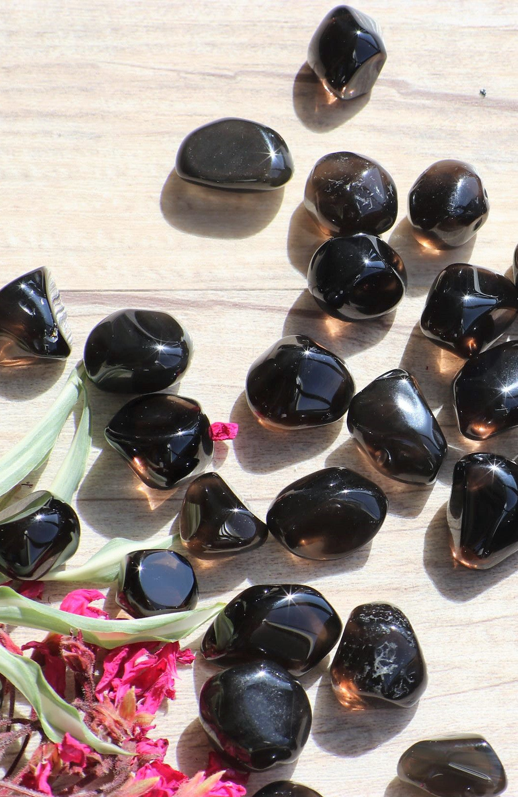 Apache Tear Obsidian Tumbled Stone - A Grade